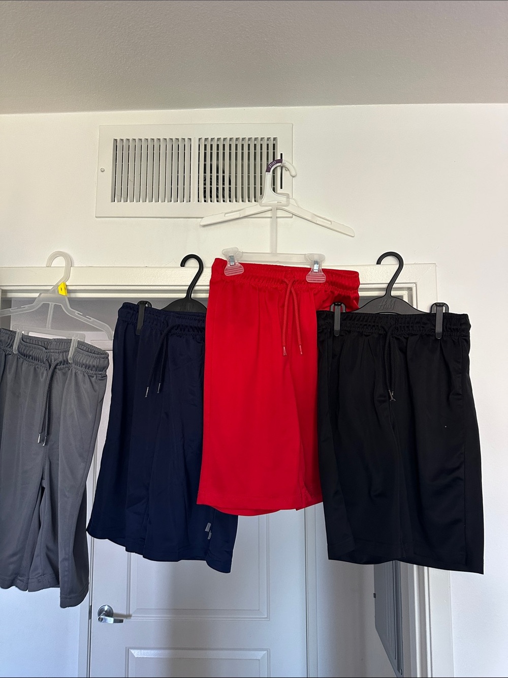 Kids Red Athletic Drawstring Shorts